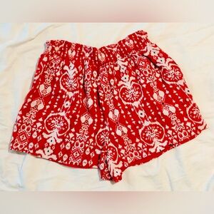 KNOX ROSE•LINEN•SIZE-M•RED•SHORTS 3 for $15